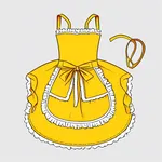 bright yellow apron with frilly trim image